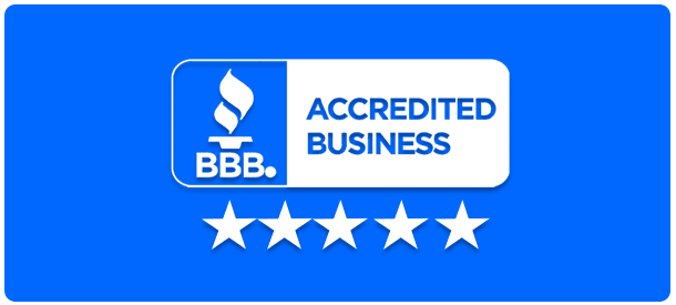 BBB accredited business 5-star rating
