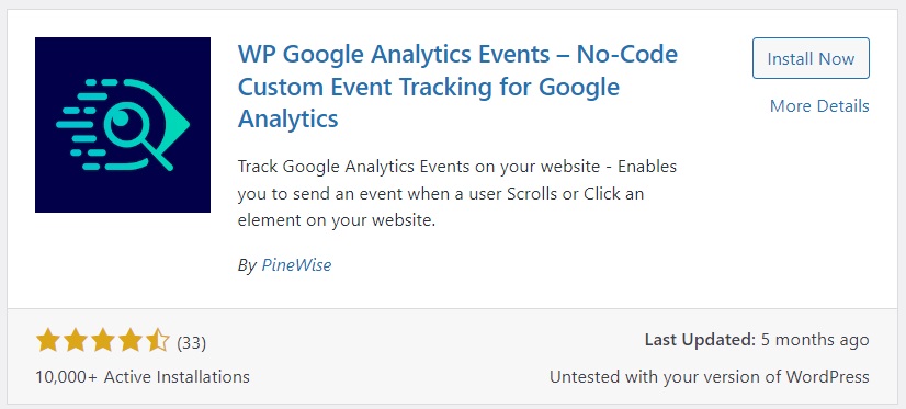 WP Google Analytics Events